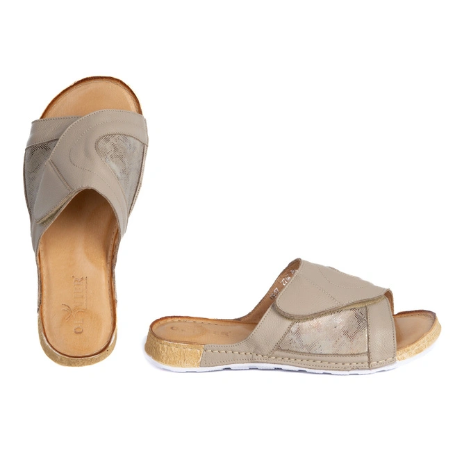 Skórzane klapki damskie barefoot-friendly 